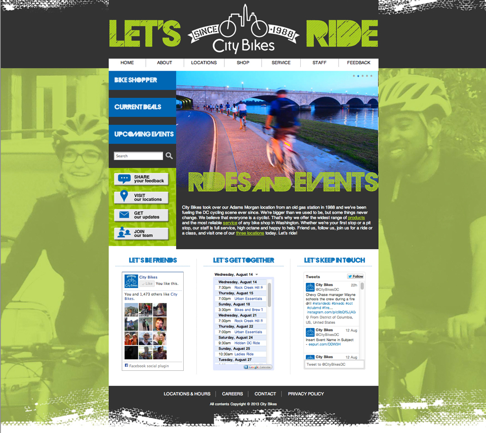 CityBikes.com Homepage Redesign